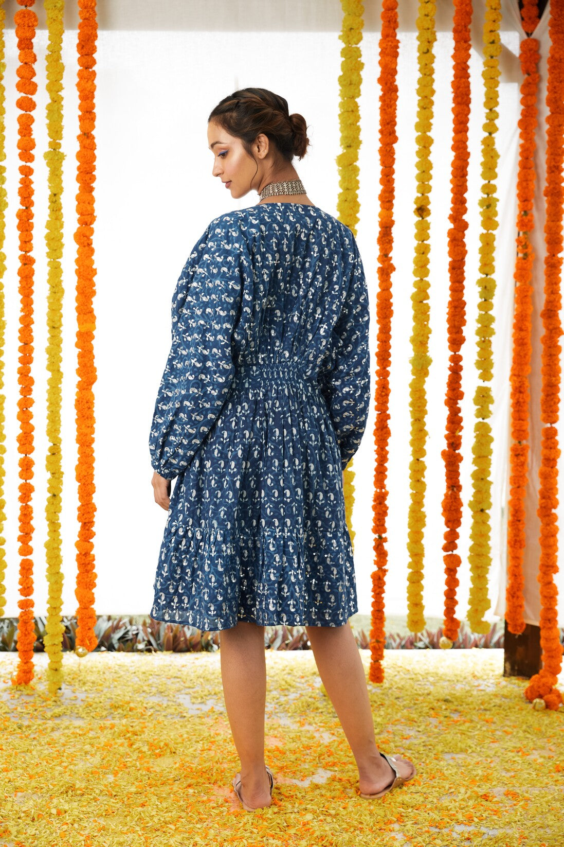 V-Neck Buttondown Dress