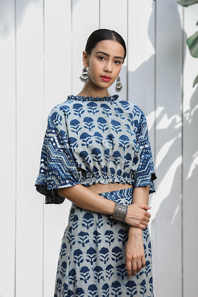 Bell Sleeves Top and Skirt