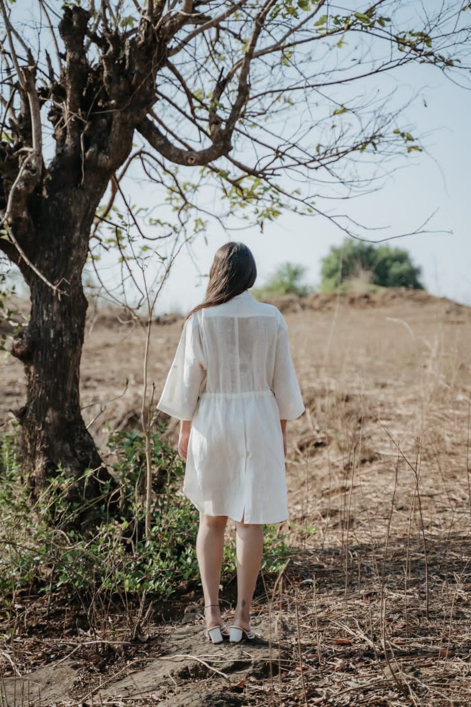 Drawstring Shirt Dress