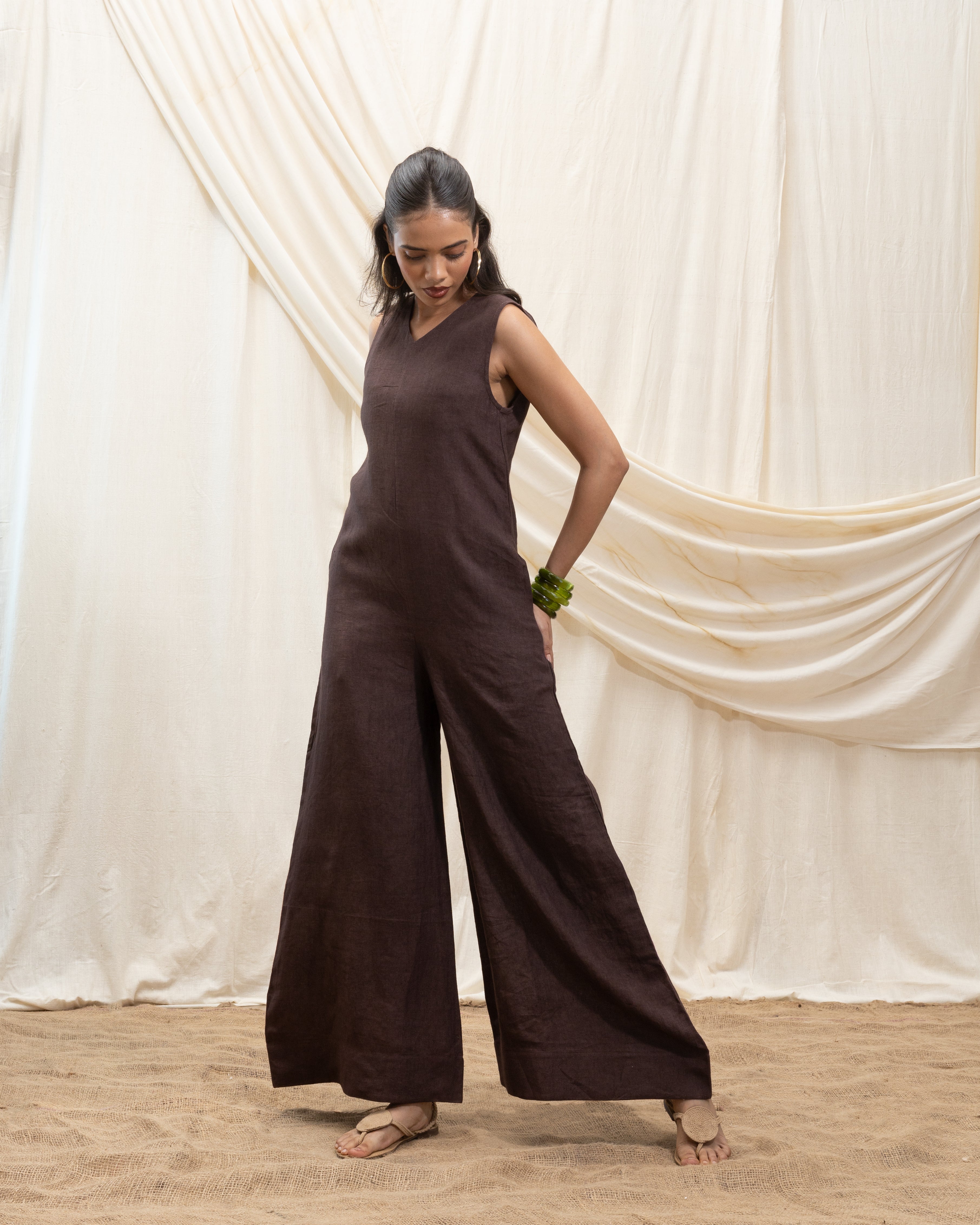 Solid Jumpsuit with back detailing