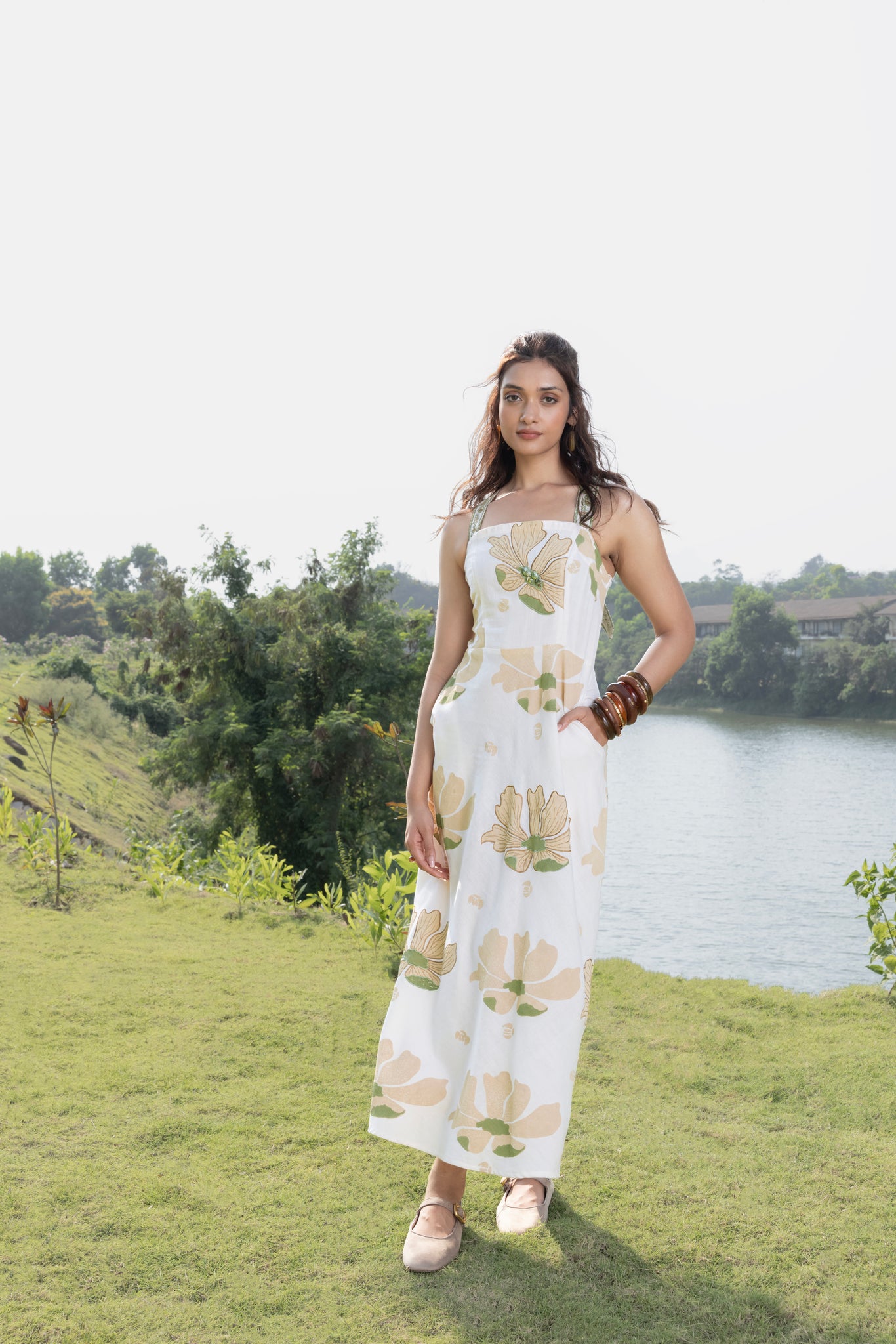 Criss-Cross Back Strappy Floral Print Mini Dress