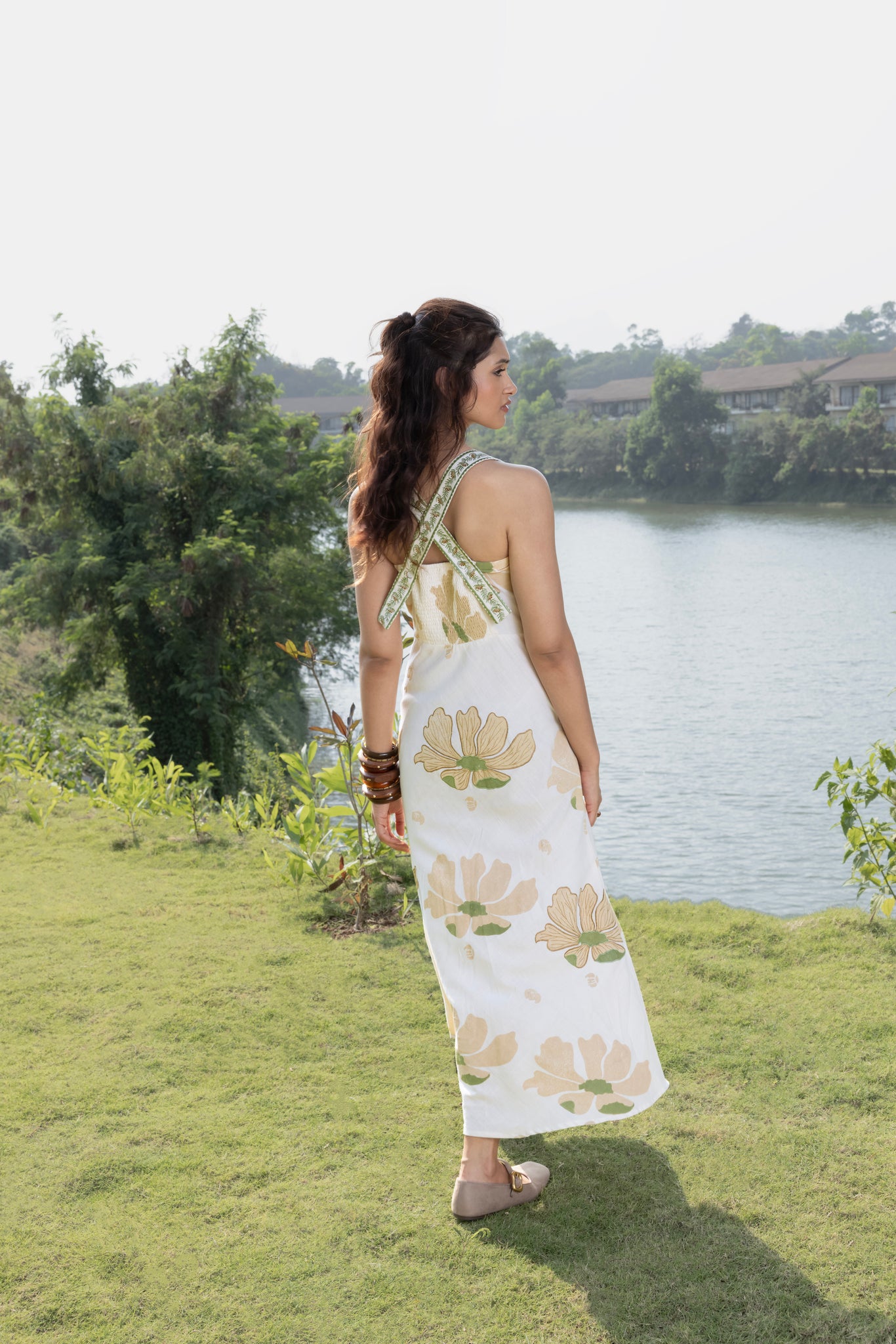Criss-Cross Back Strappy Floral Print Mini Dress