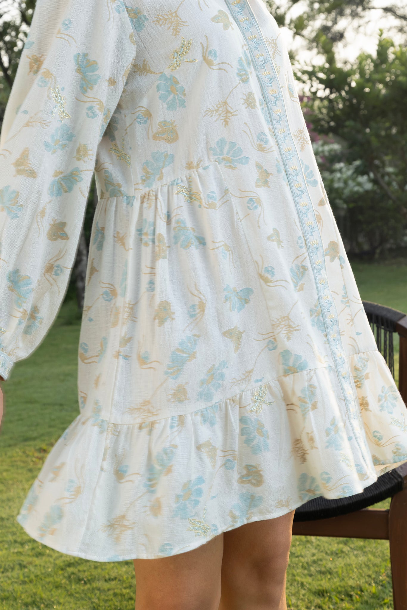 Floral Print Mini Shirt Dress
