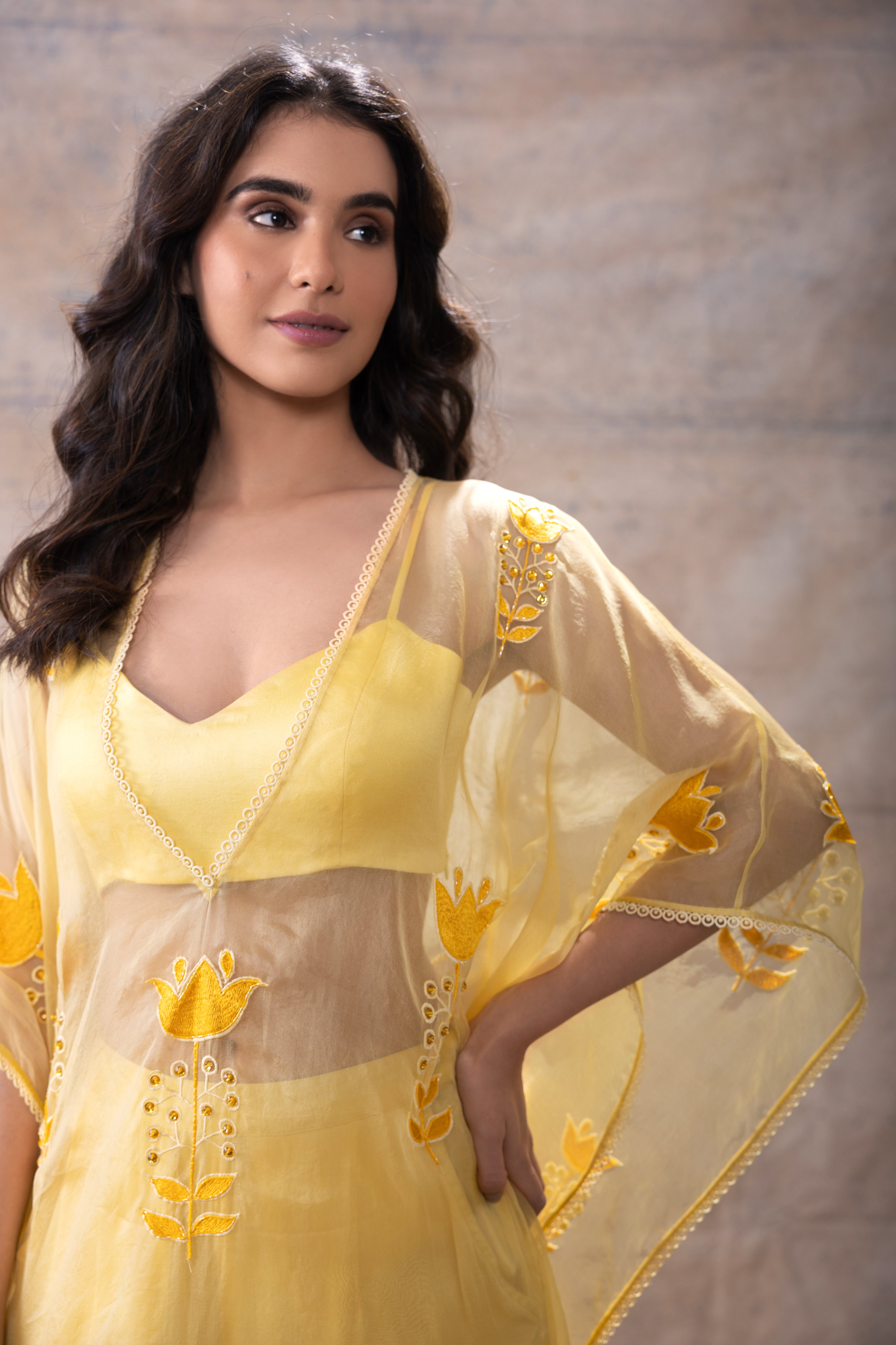 Embroidered kaftaan set