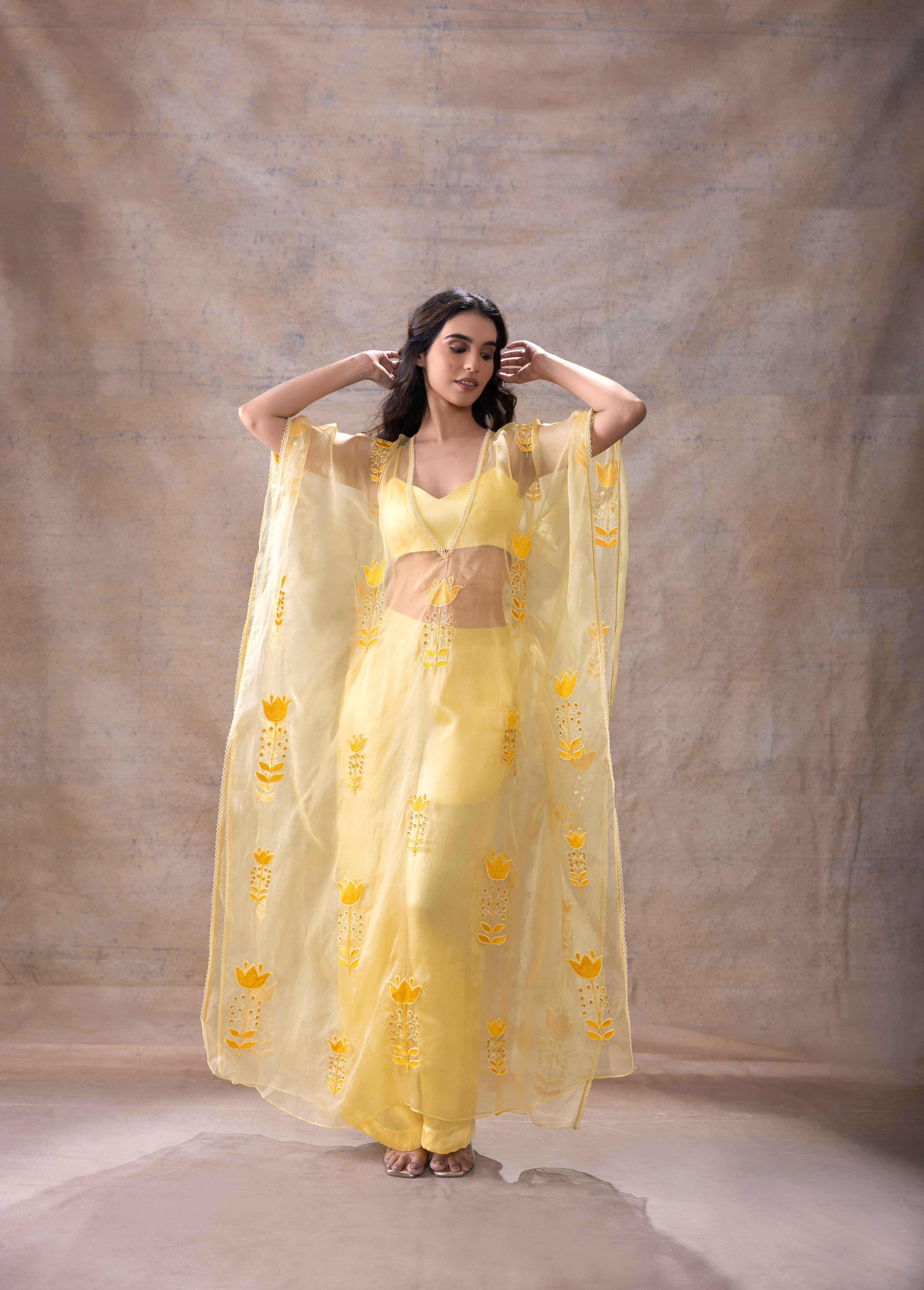 Embroidered kaftaan set