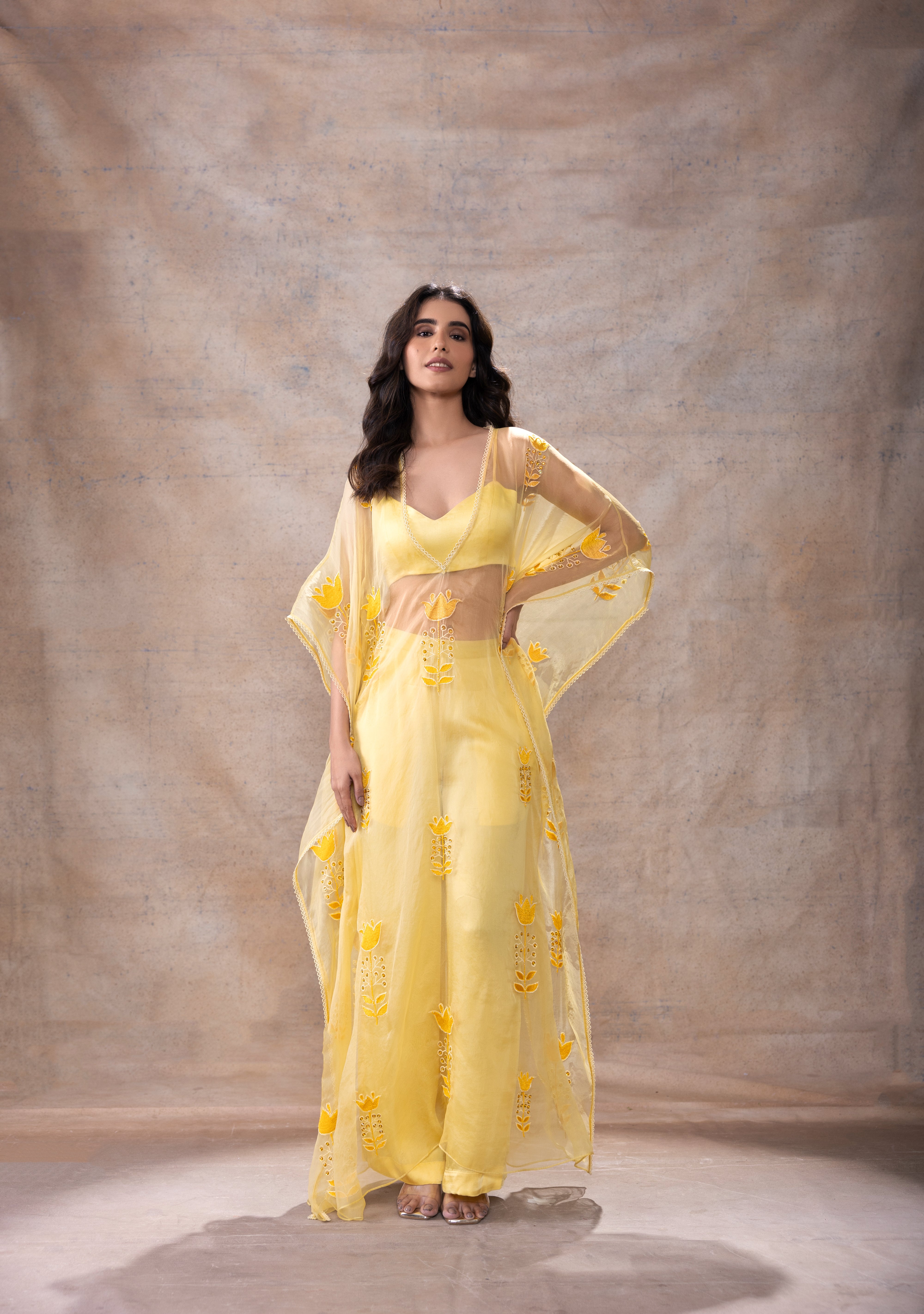 Embroidered kaftaan set