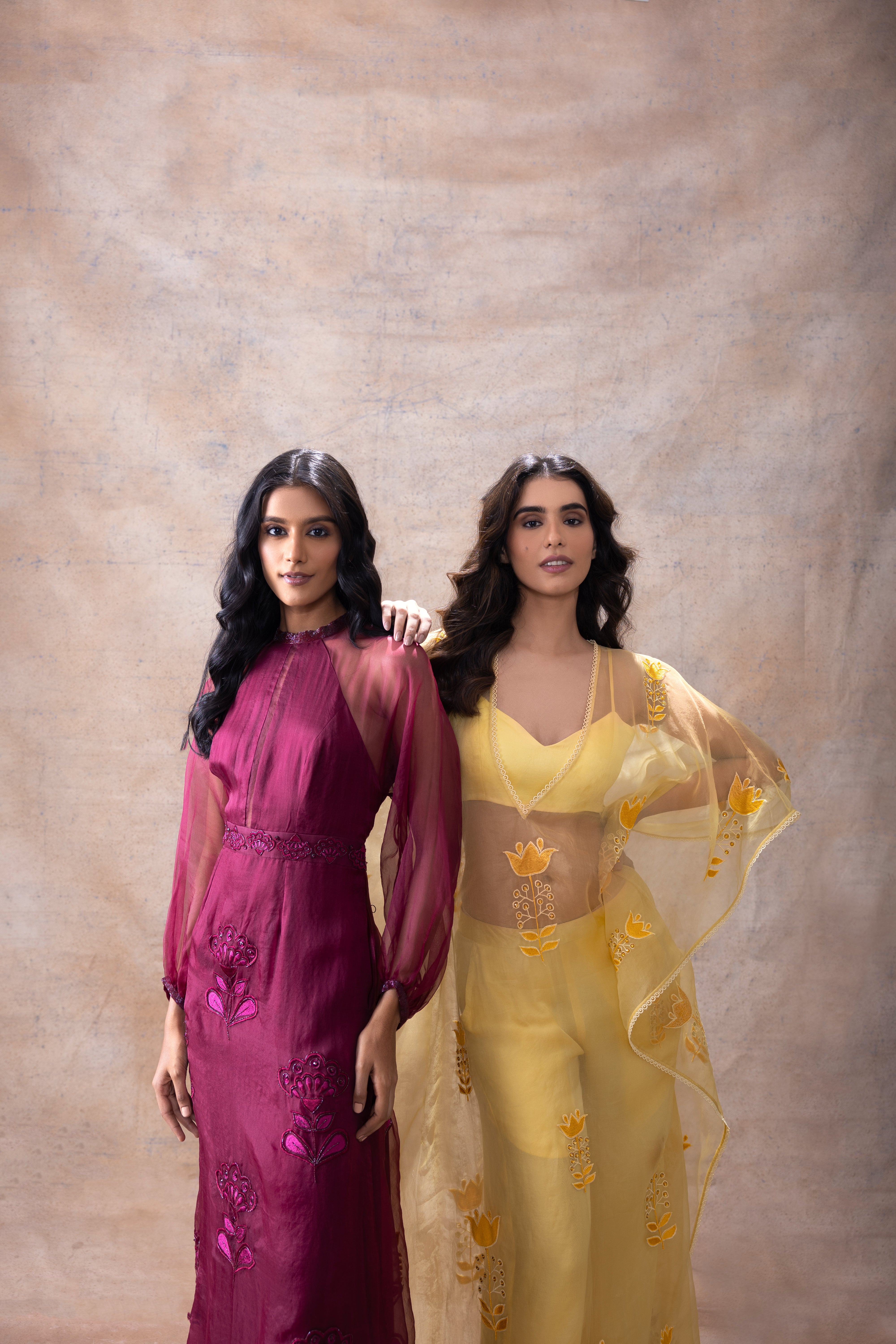 A-line Embroidered gown