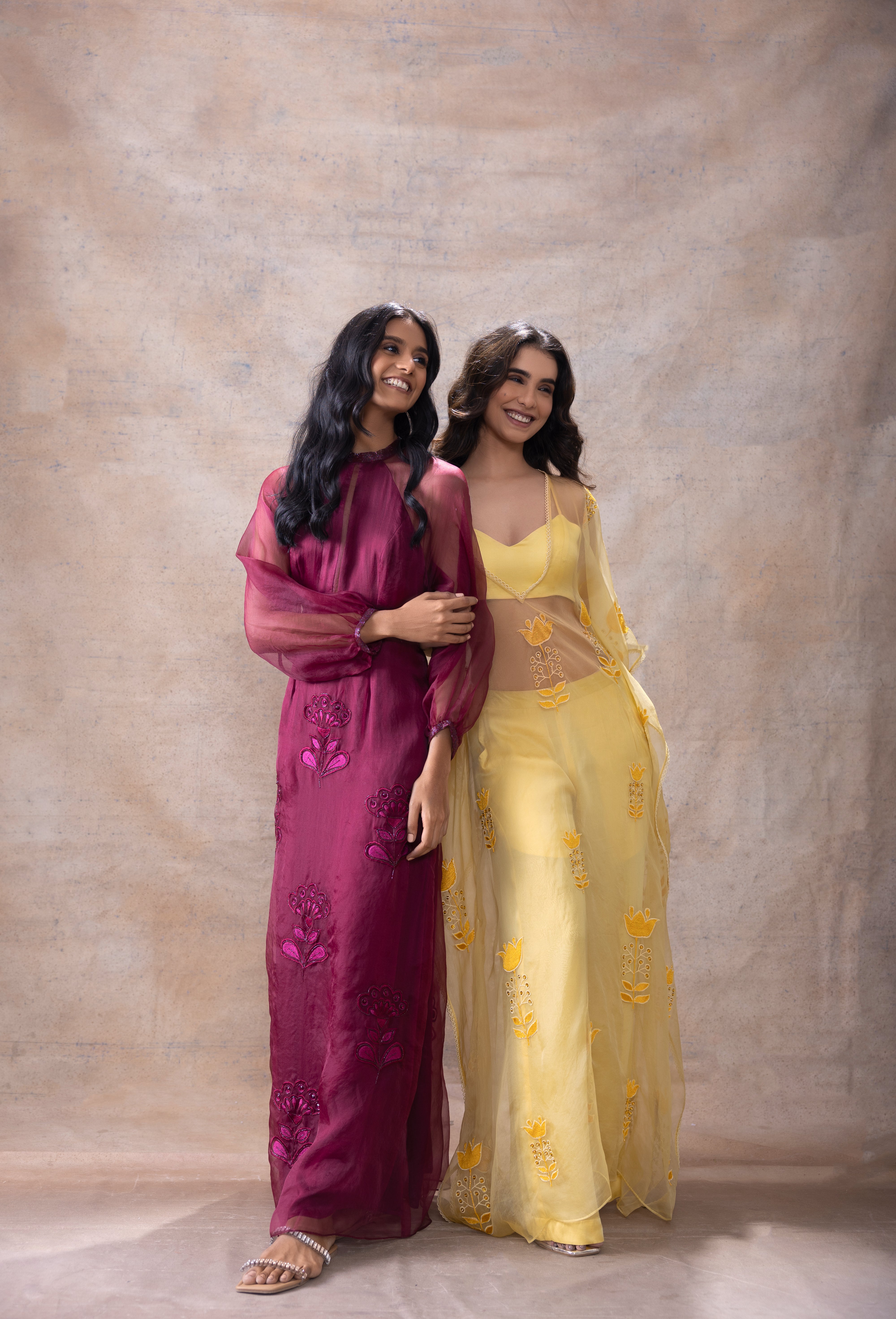 A-line Embroidered gown