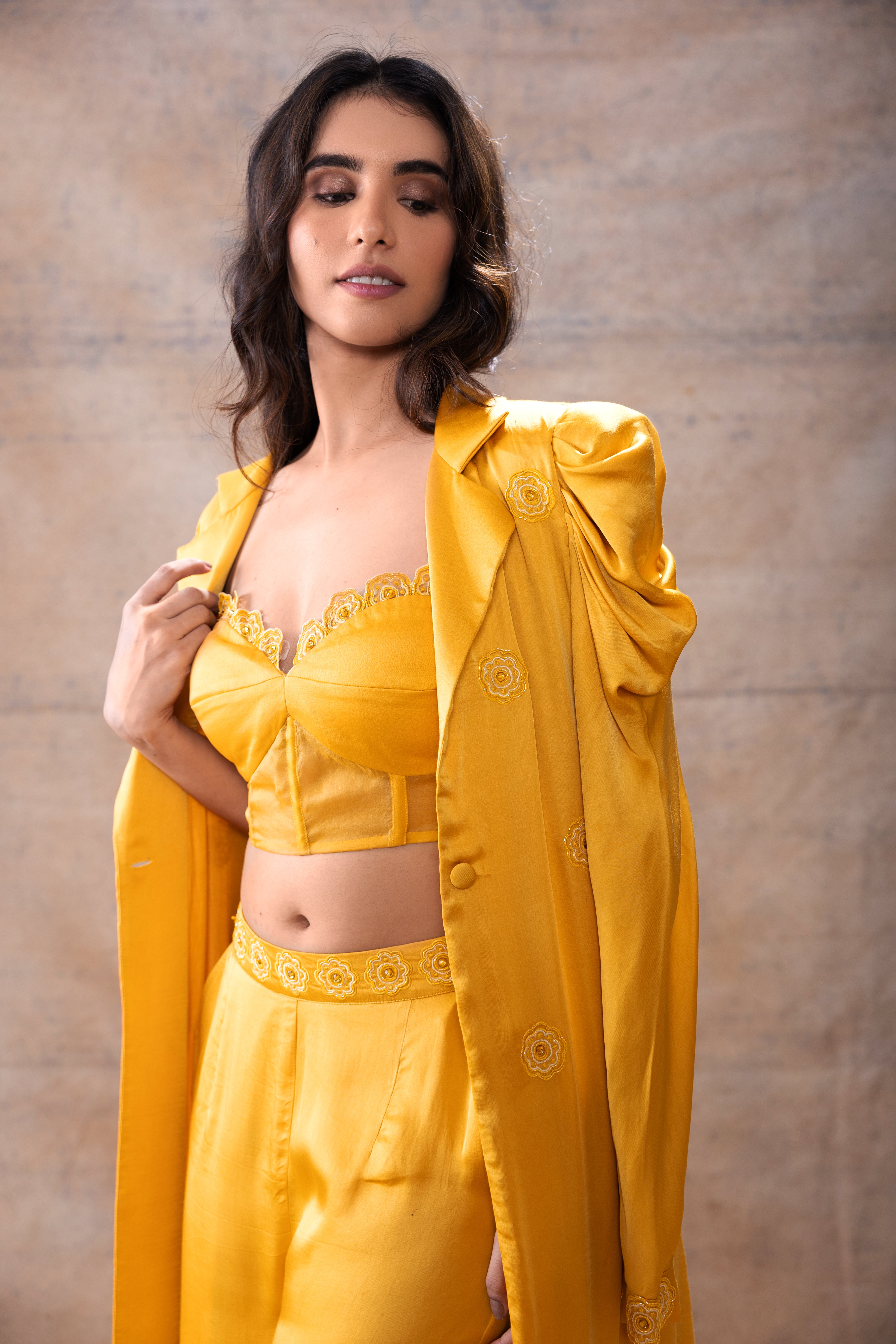 Corset Long Jacket Set