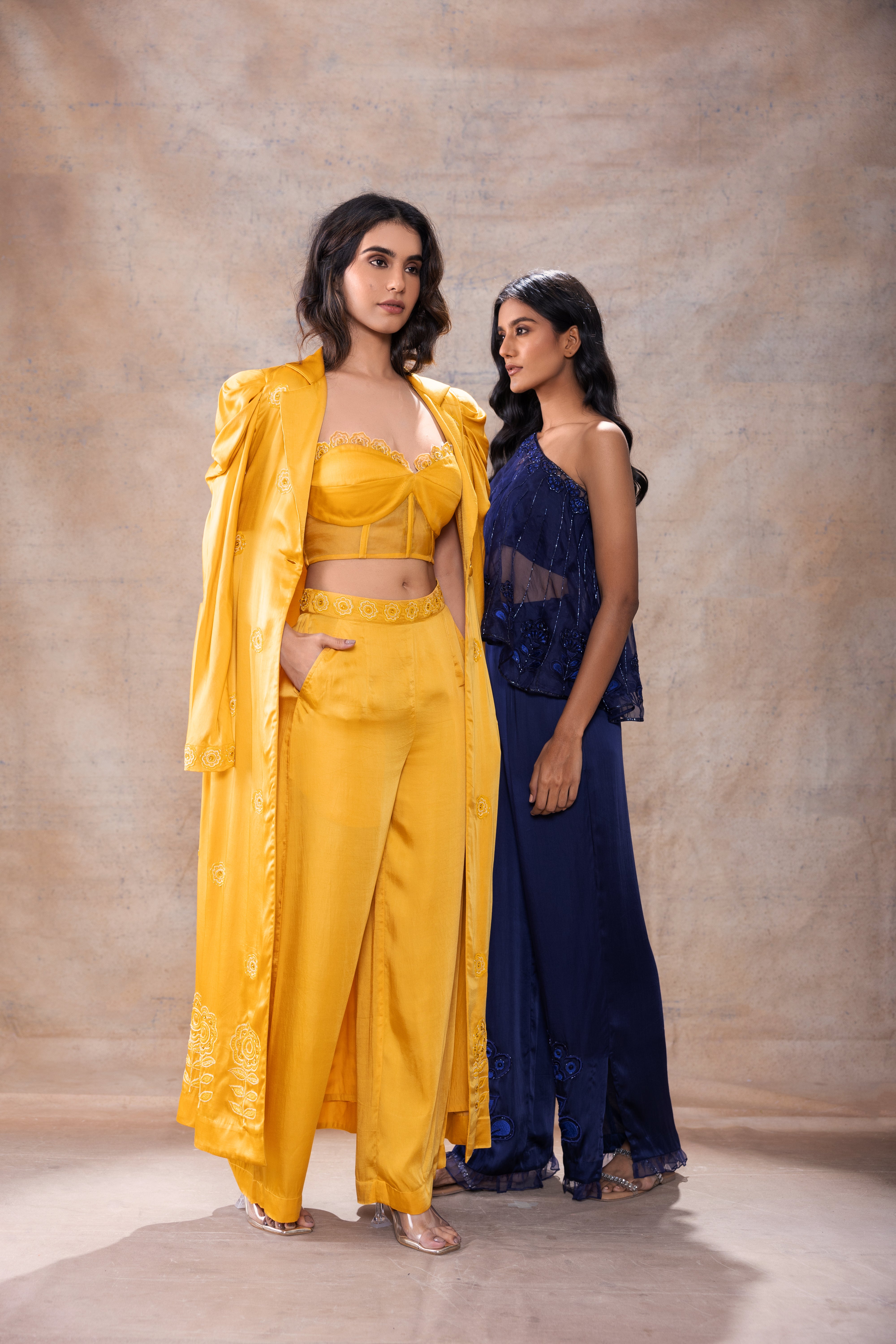 Corset Long Jacket Set