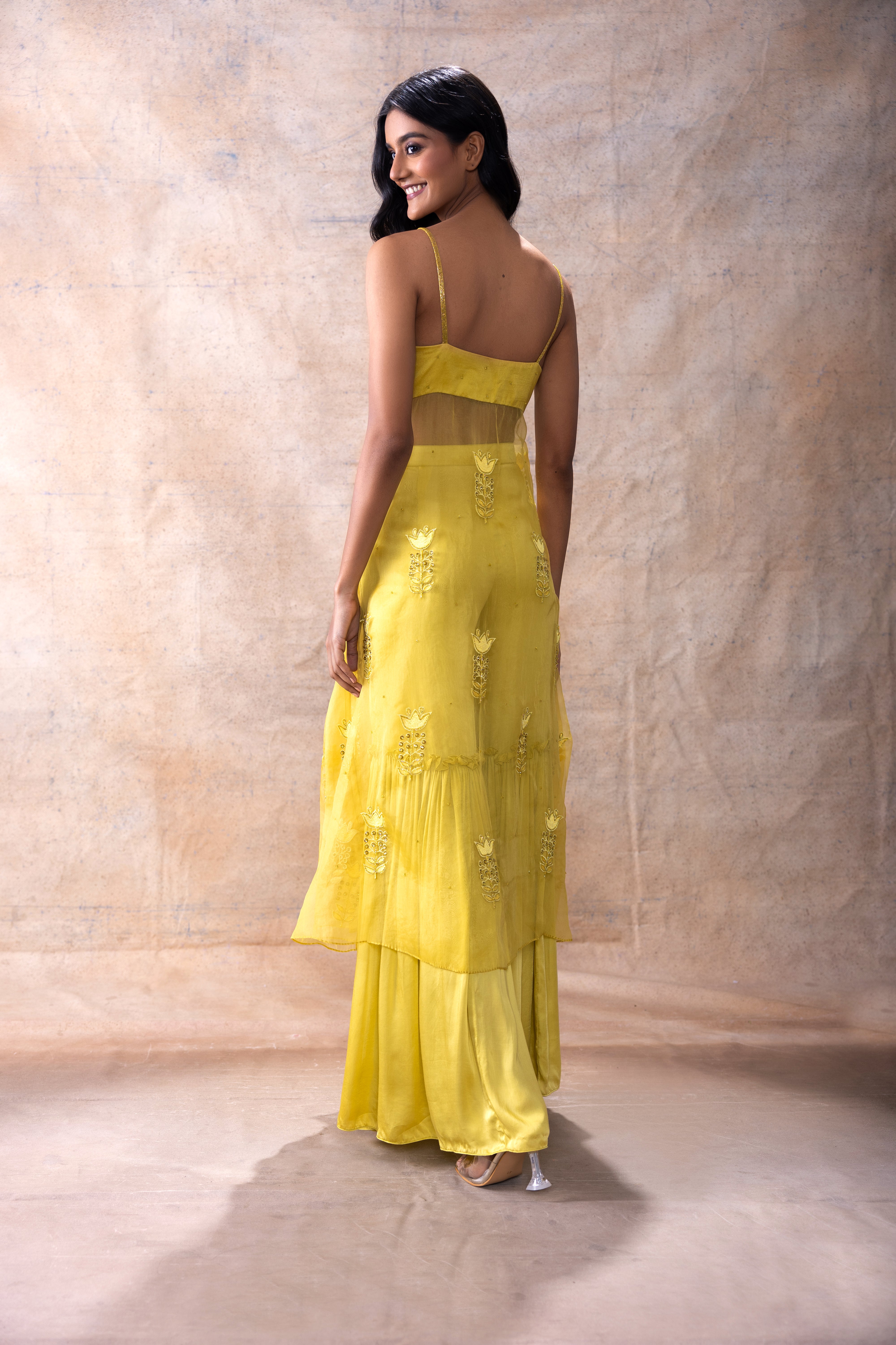 Front Slit Tunic with Sharara Pants