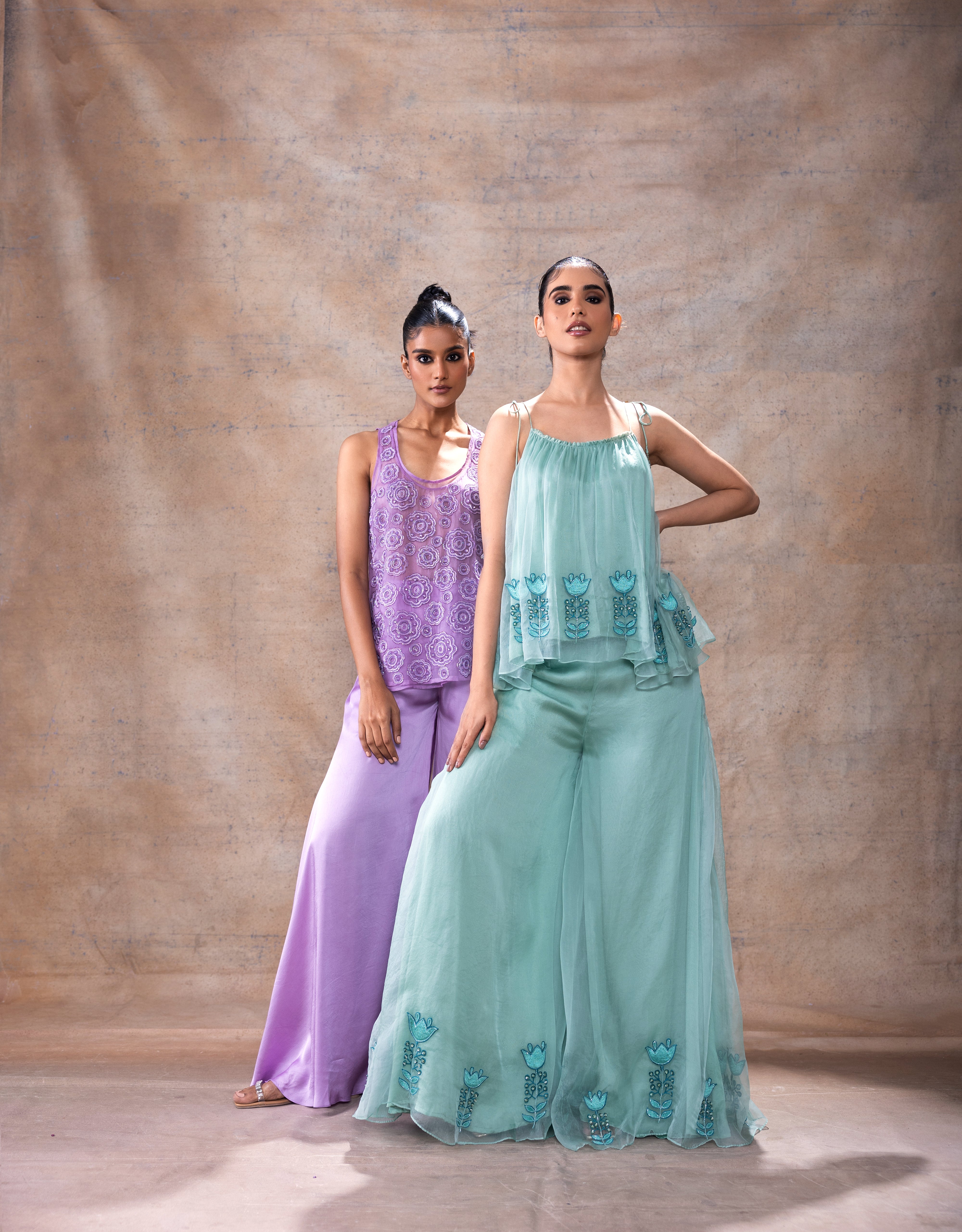 Tunic Top with Flared Pants