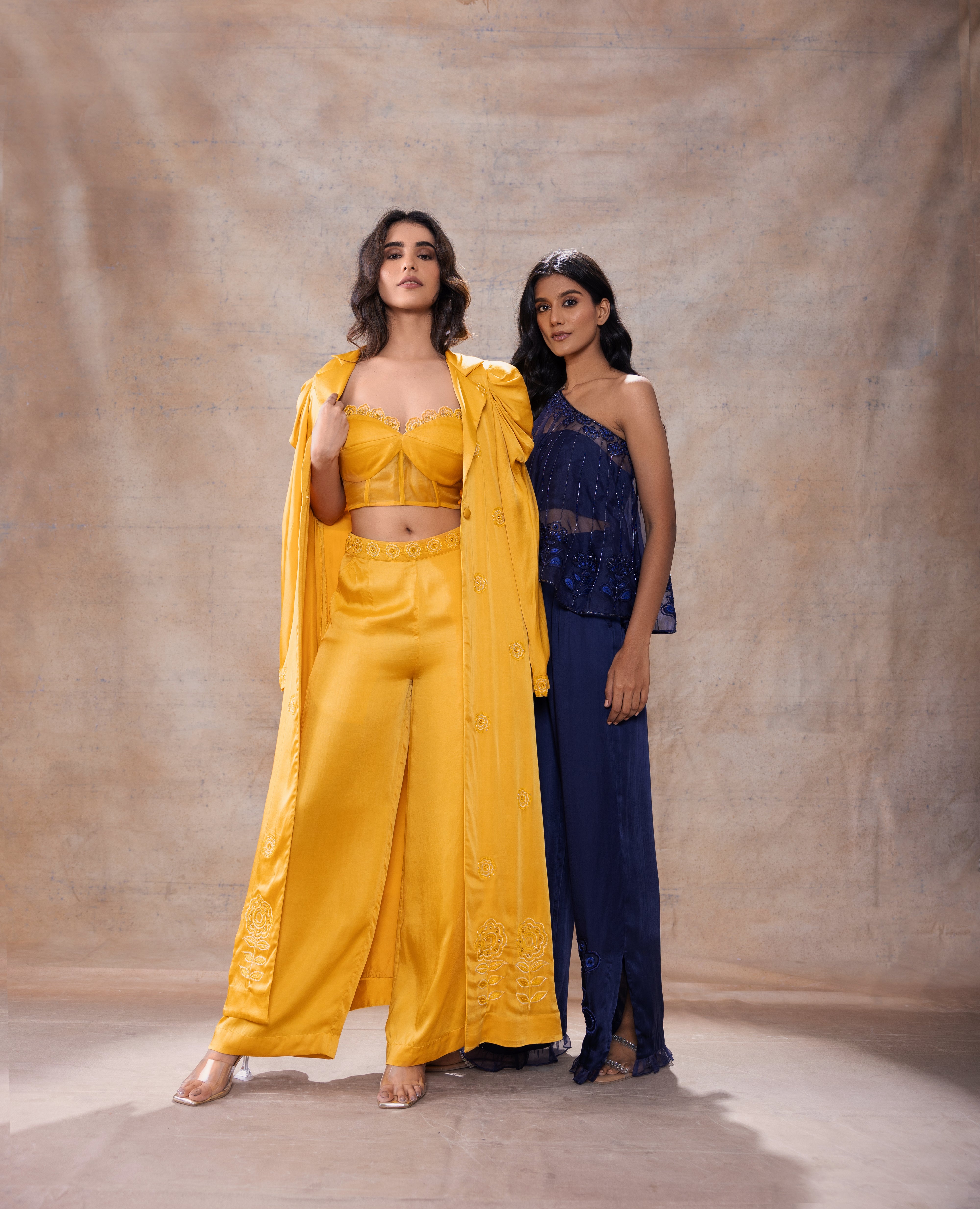 Cape with bralette and pant set