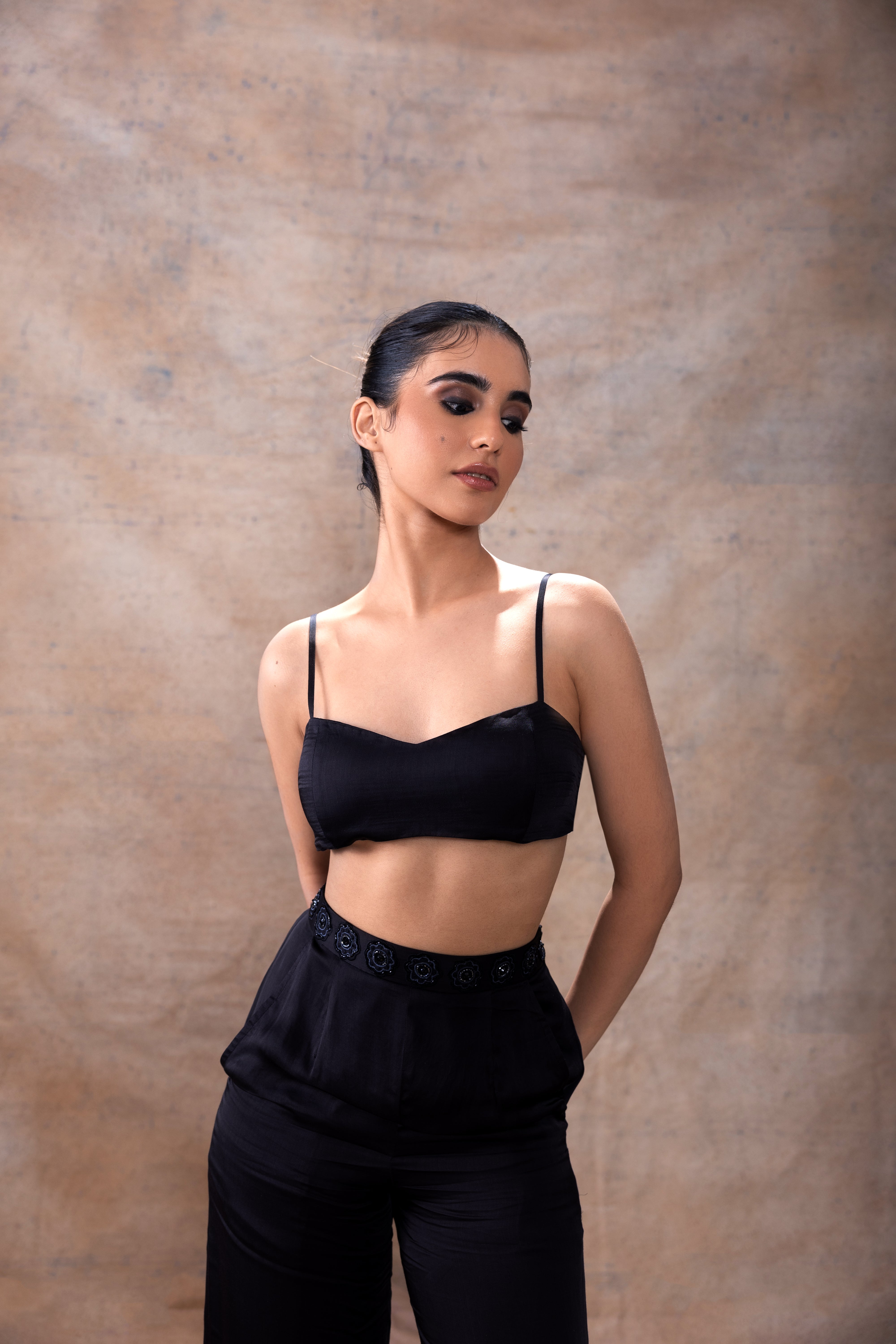 Organza flared sleeve set