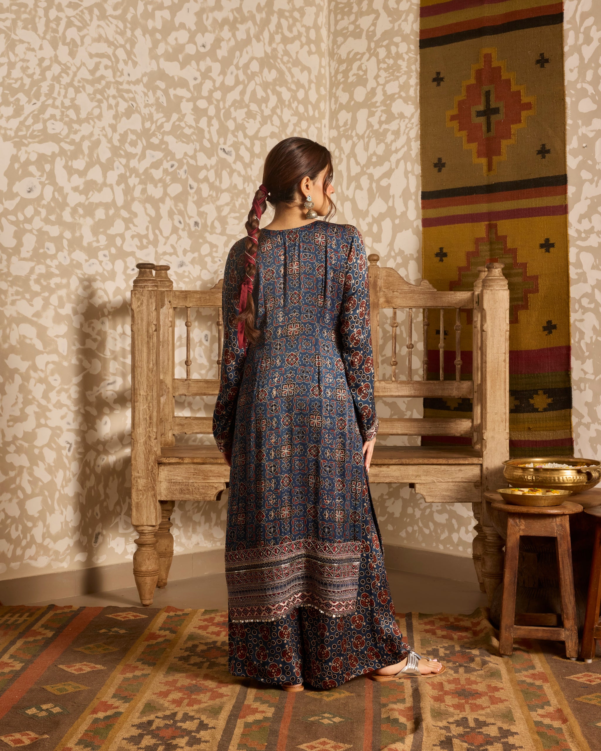 Long Kurta Plazzo Pant Set