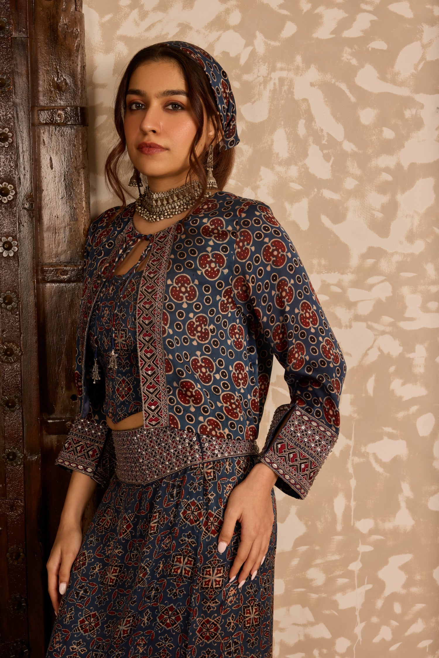 Short Jacket with Corset & Long Skirt Set