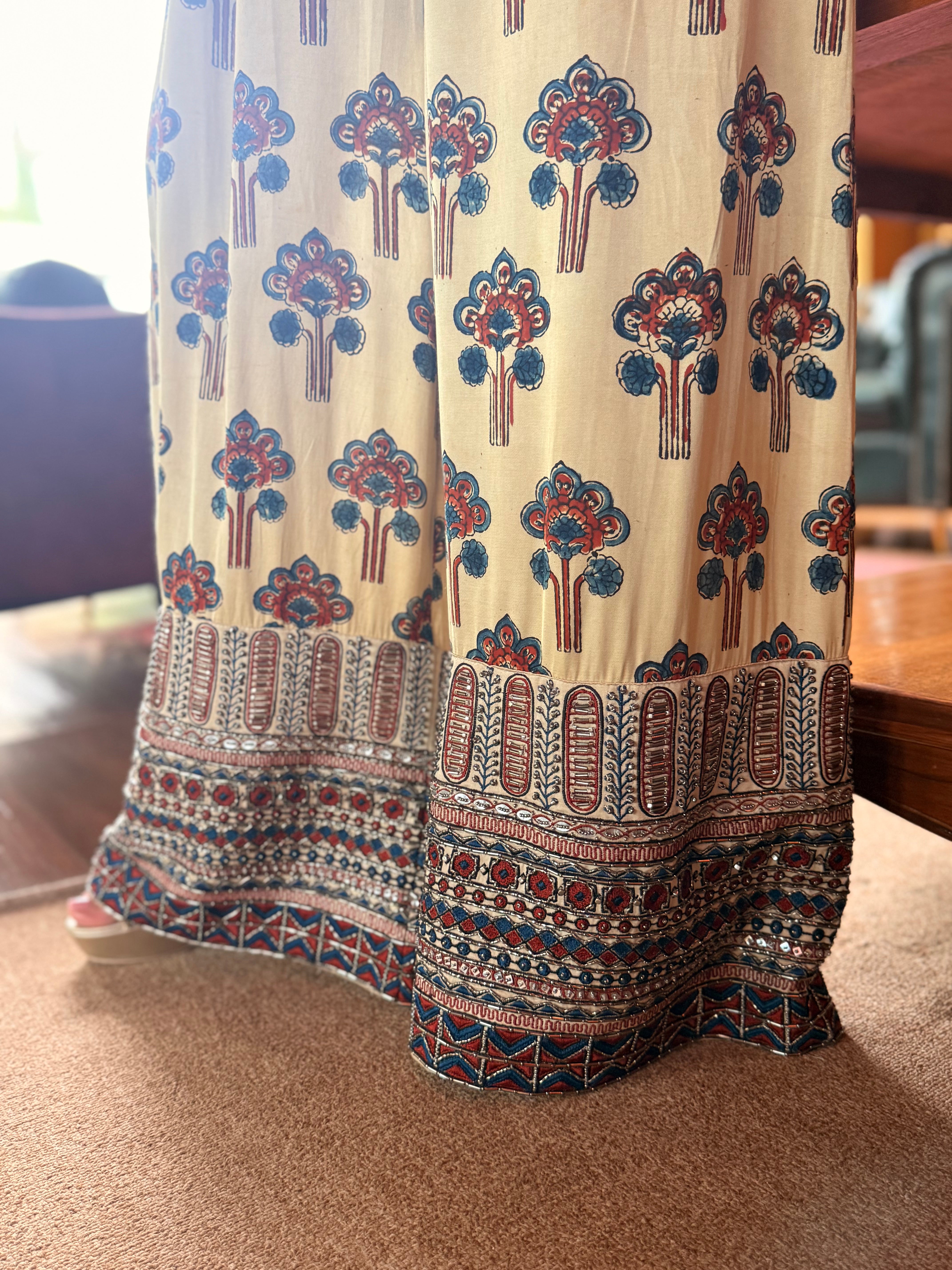 Short Kurta with wide legged pants