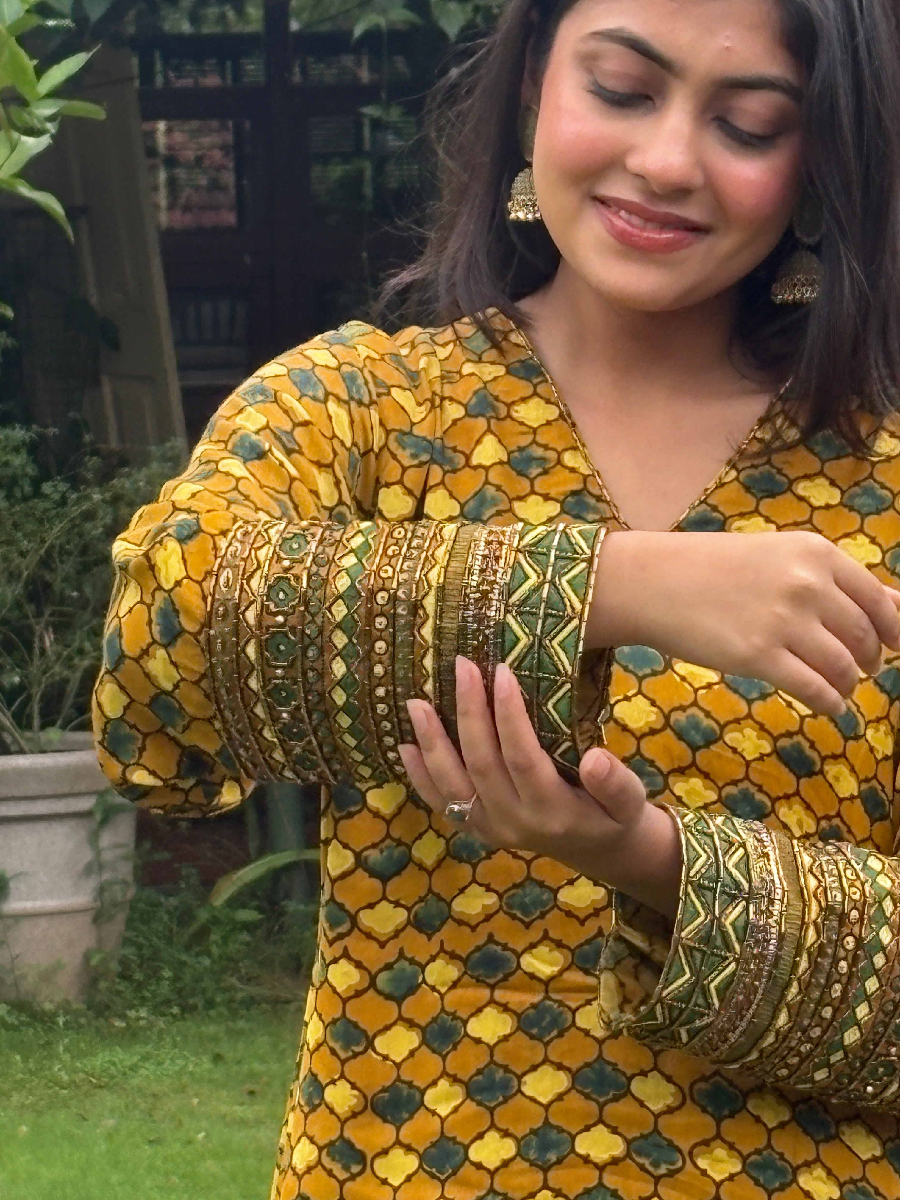 Short Kurta with wide legged pants