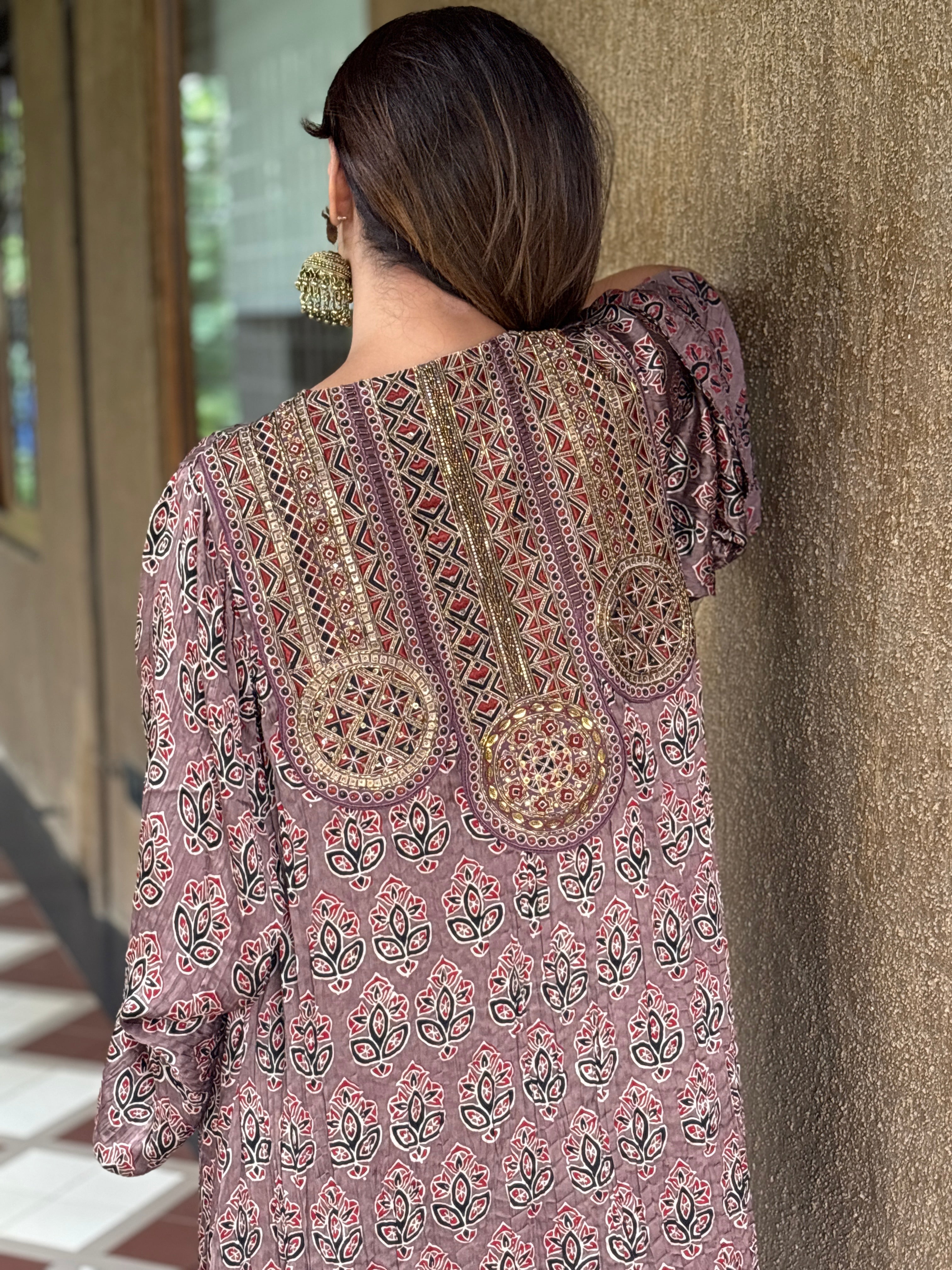 Short kurti with dhoti pant set