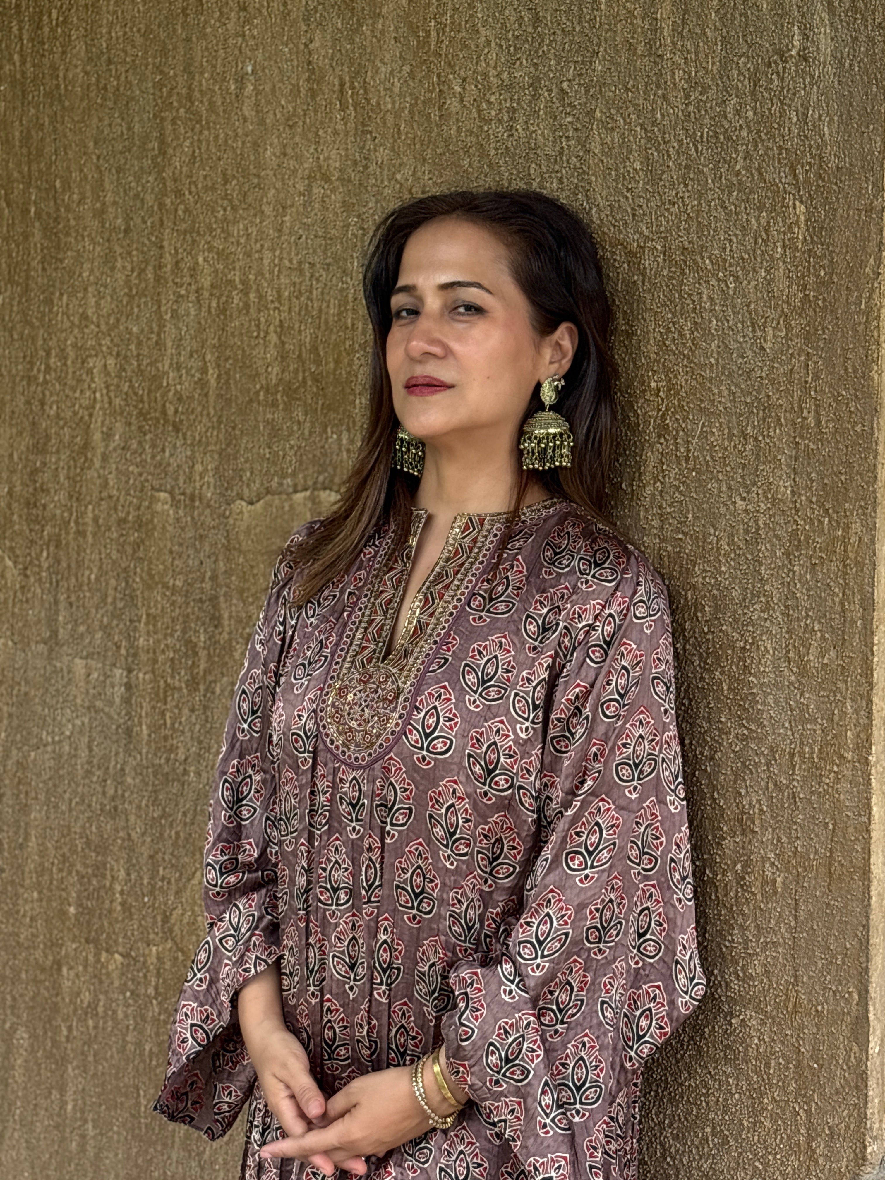 Short kurti with dhoti pant set