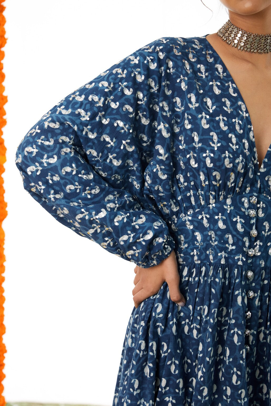 V-Neck Buttondown Dress