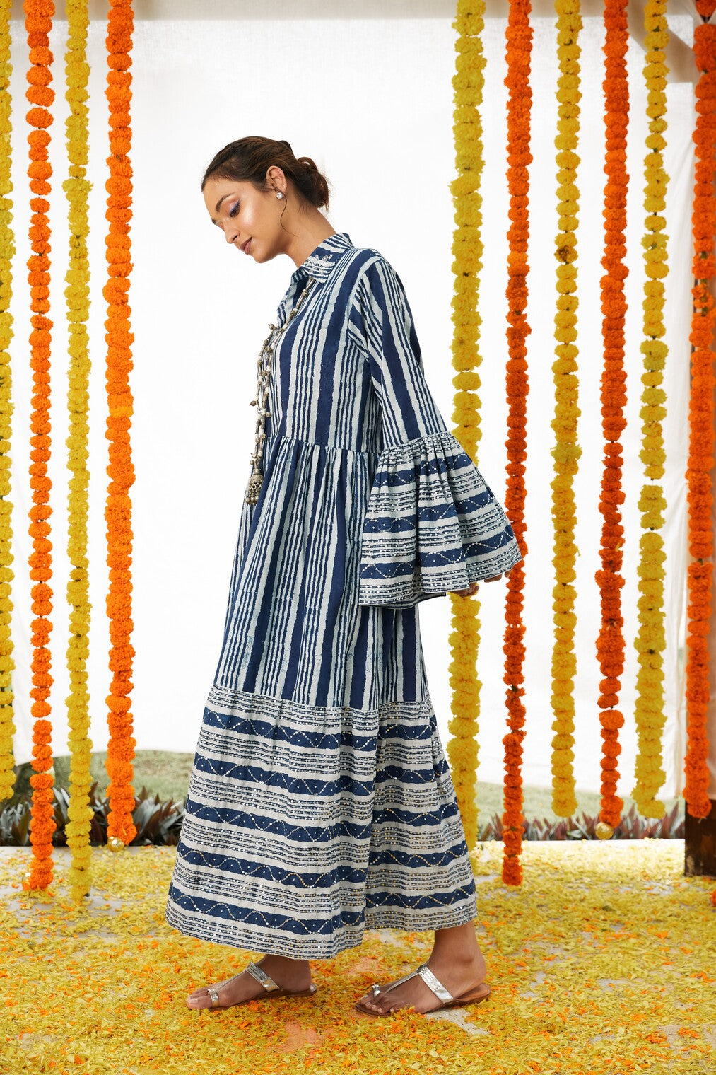 Bell Sleeve Long Dress