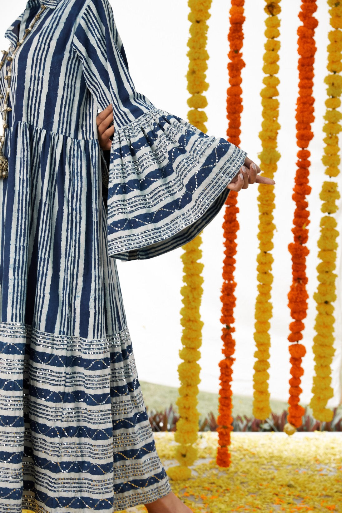 Bell Sleeve Long Dress