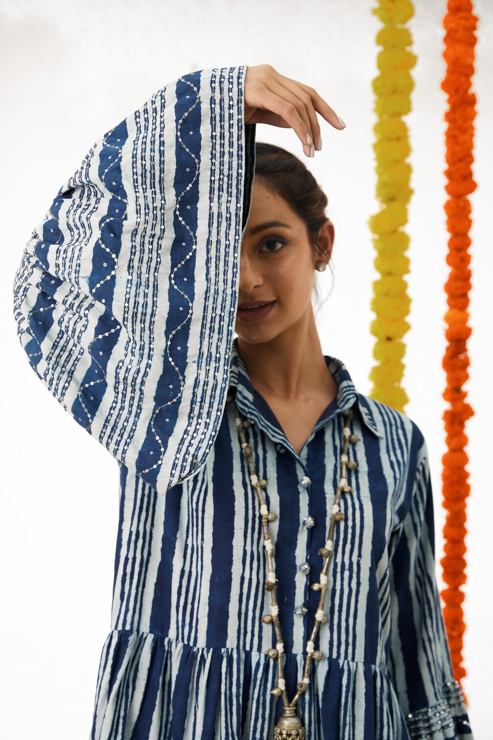 Bell Sleeve Long Dress