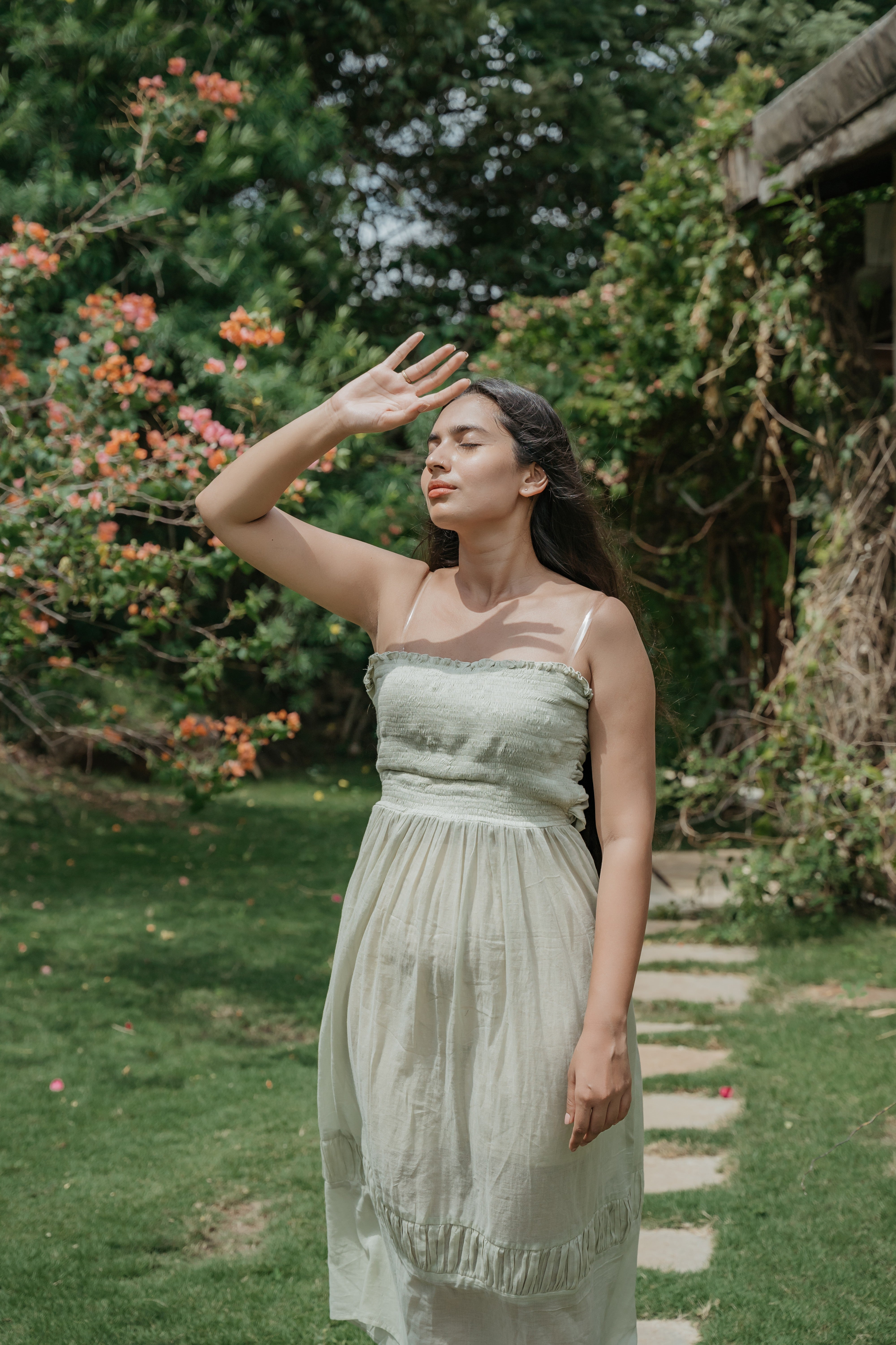 Tube Back Tie-Up Dress