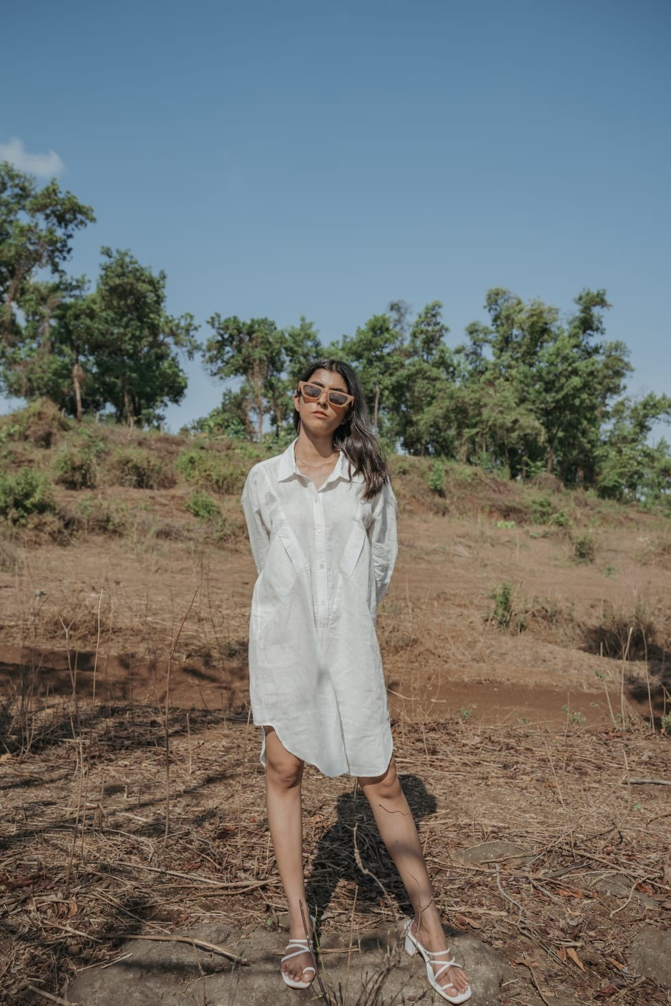 Pocket Panel Shirt Dress