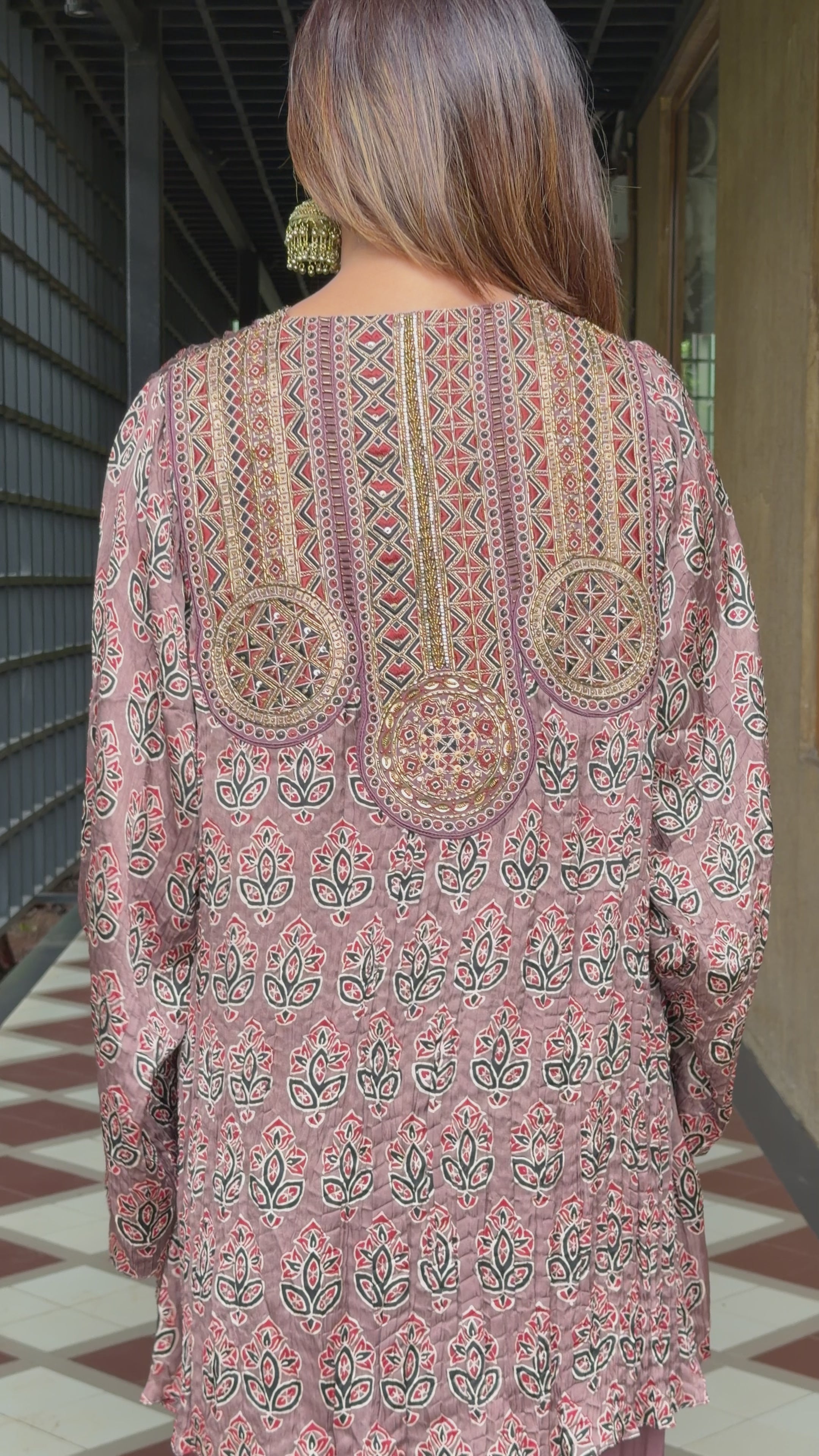 Short kurti with dhoti pant set